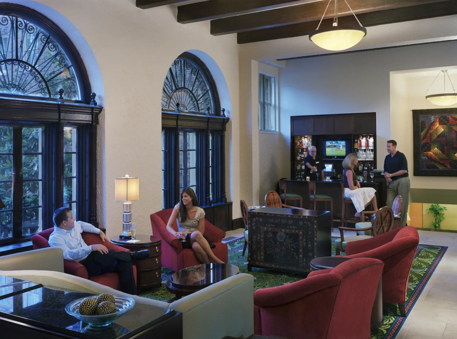 Lobby of Courtyard by Marriot Hotel in Kansas City, Missouri