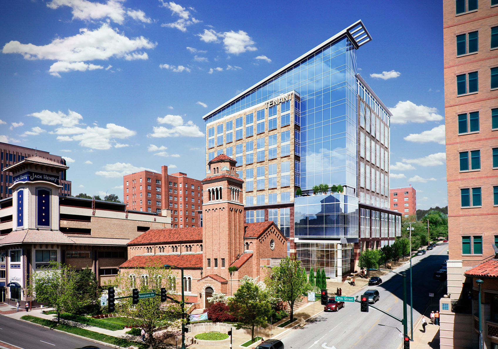 46 Penn Centre rendering in the Country Club Plaza