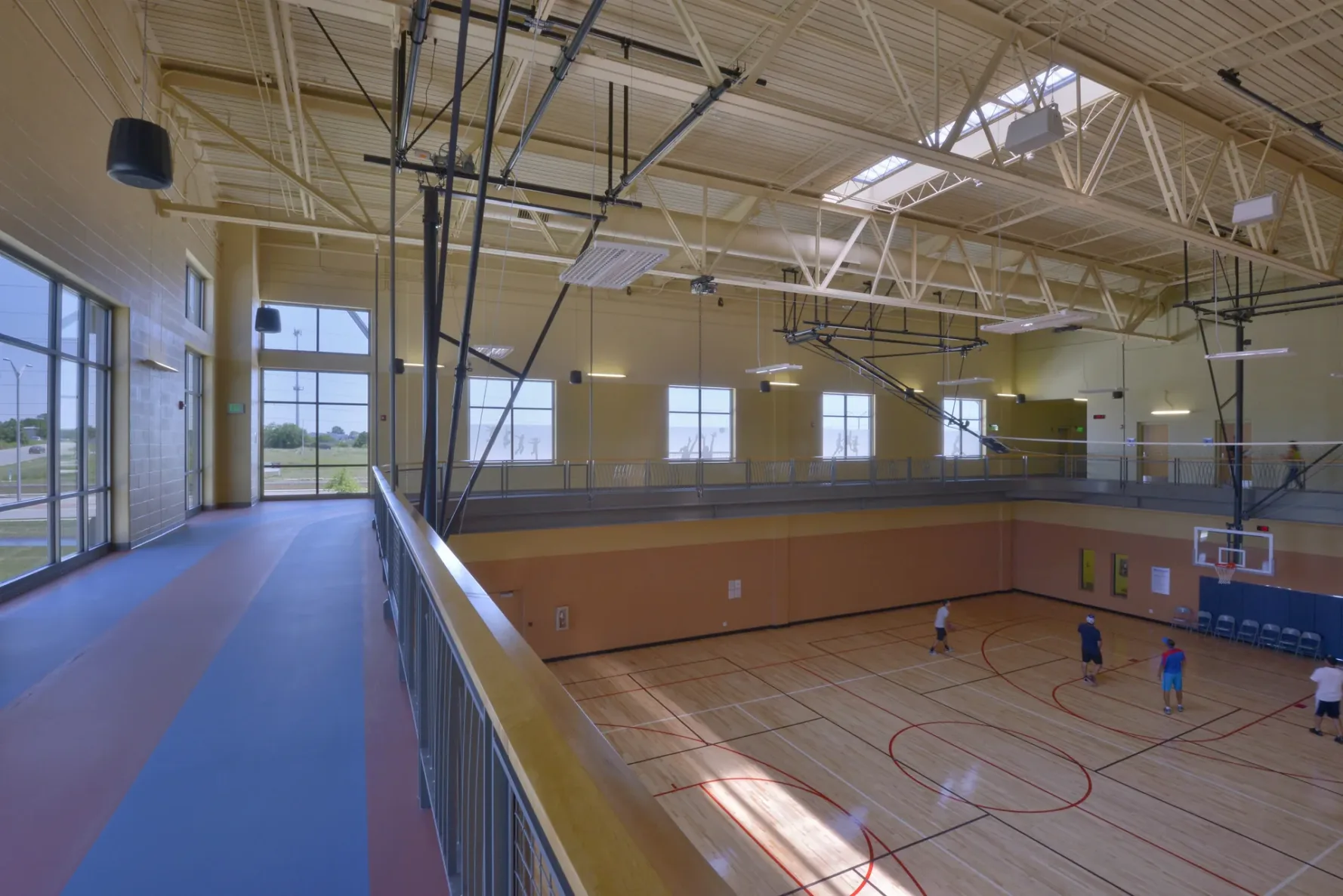 Olathe Community Center walking track and gymnasium