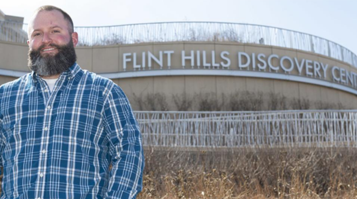 Matt Hohn at Flint Hills discovery in center in Manhattan, Kansas