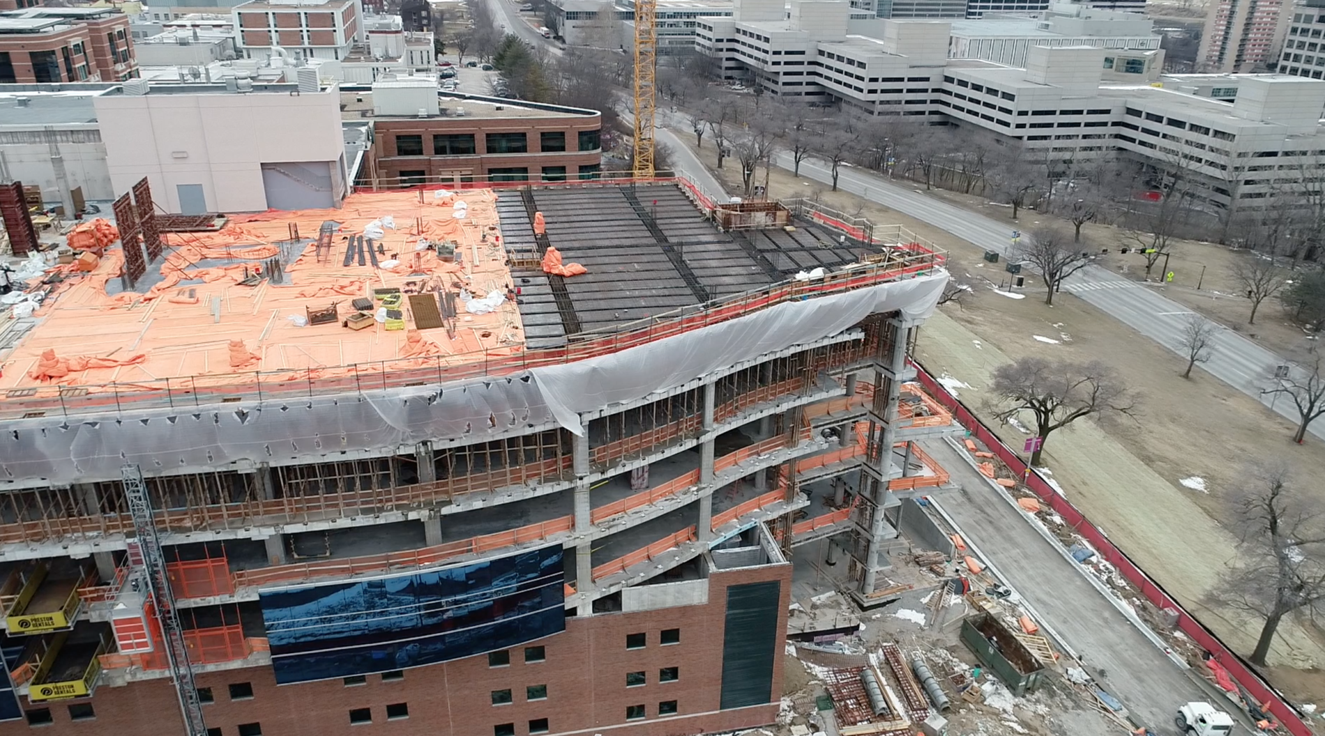 Children's Mercy Research Institute during construction in Kansas City