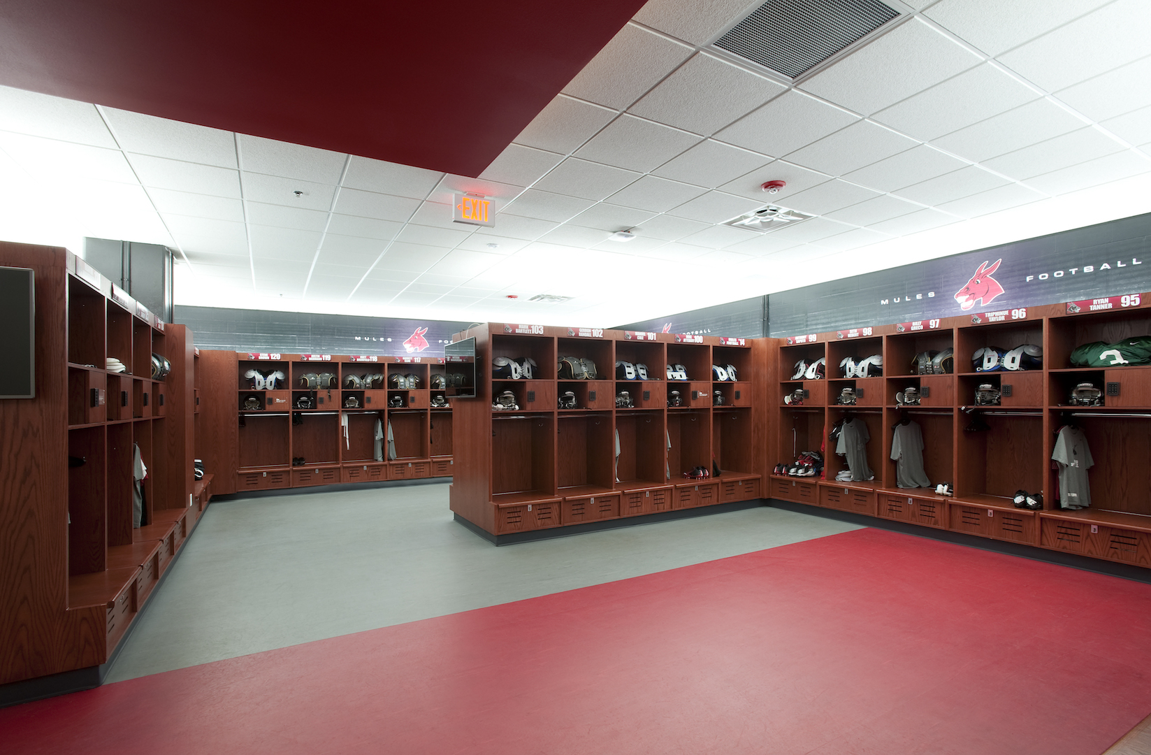 University of Central Missouri football locker room