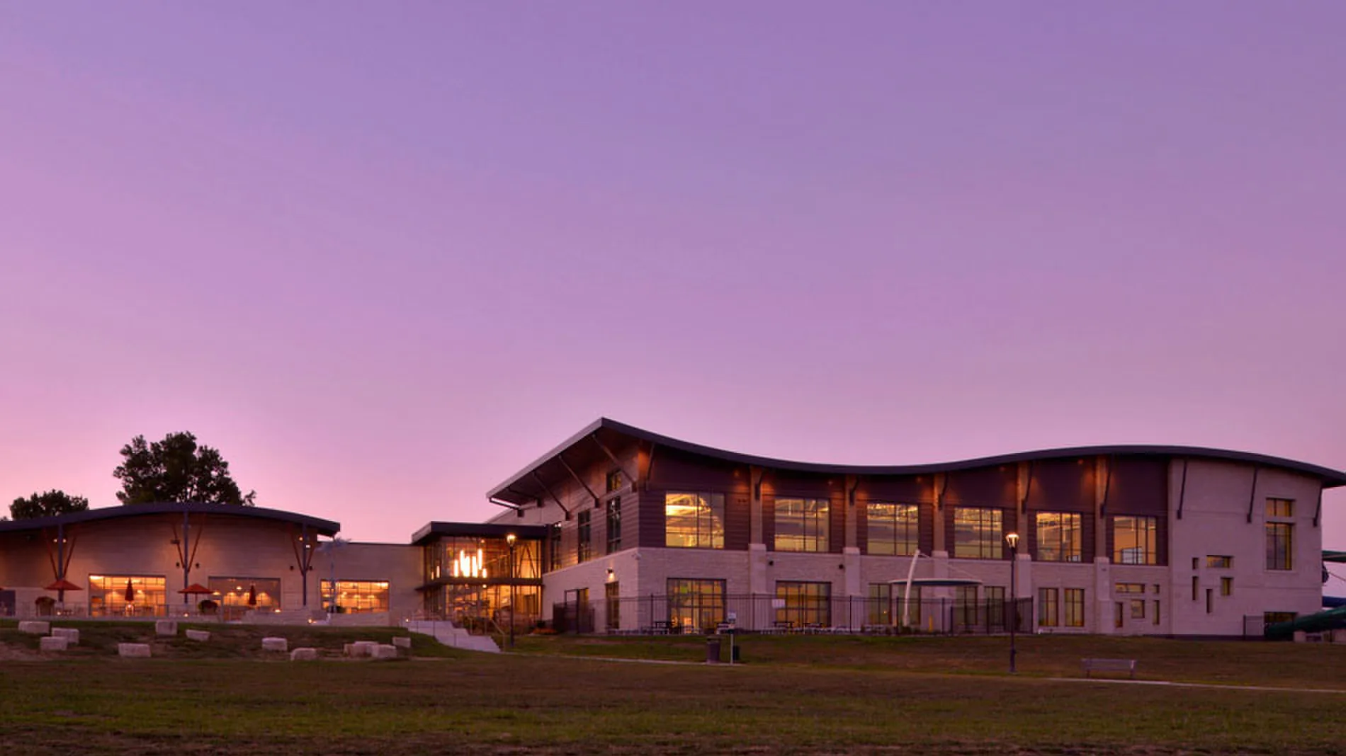 Olathe Community Center at sun down