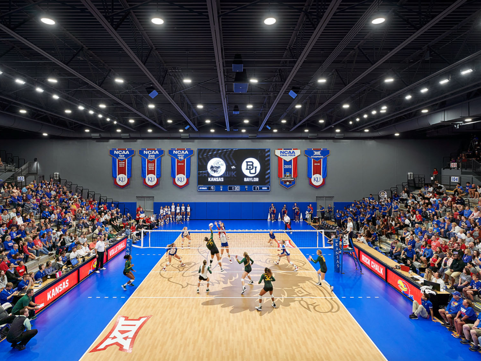 university of kansas volleyball court