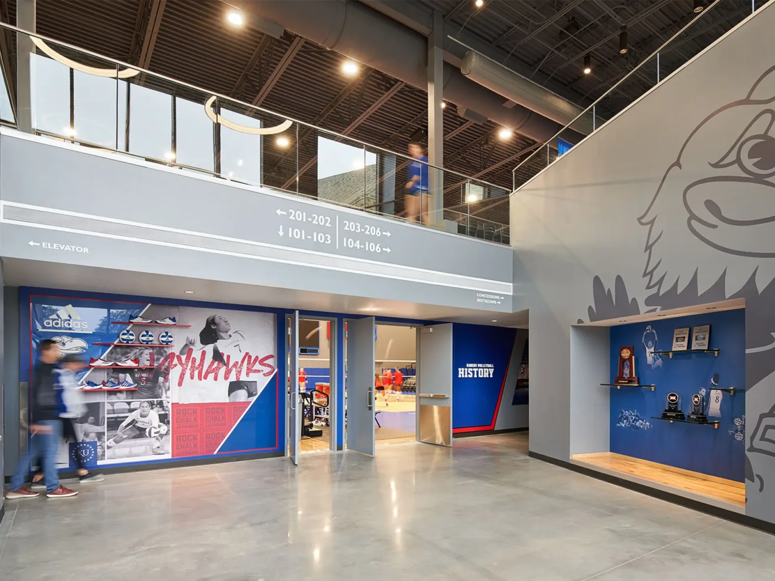 university of kansas volleyball court in lawrence, kansas