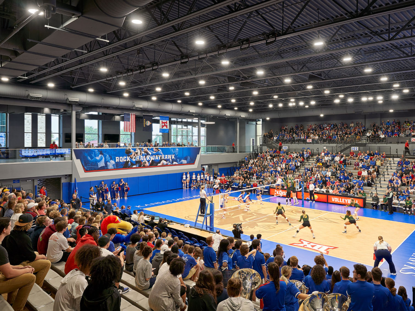 university of kansas volleyball court in lawrence, kansas