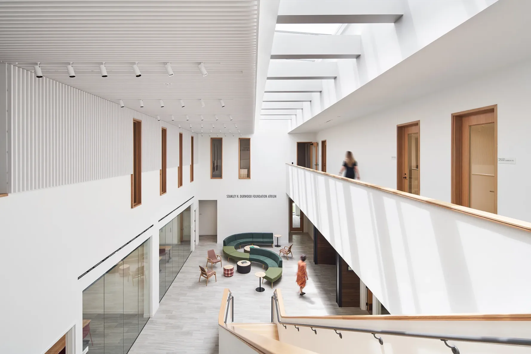 overlooking the lobby of the kansas city art institute