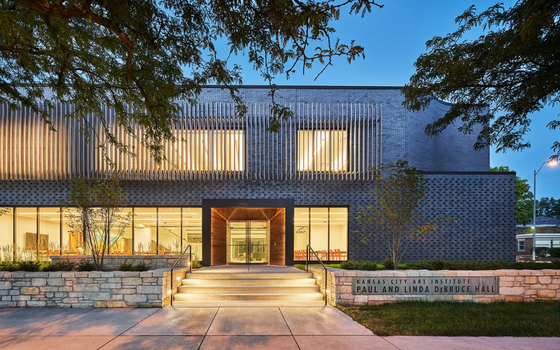 exterior of paul and linda debruce hall