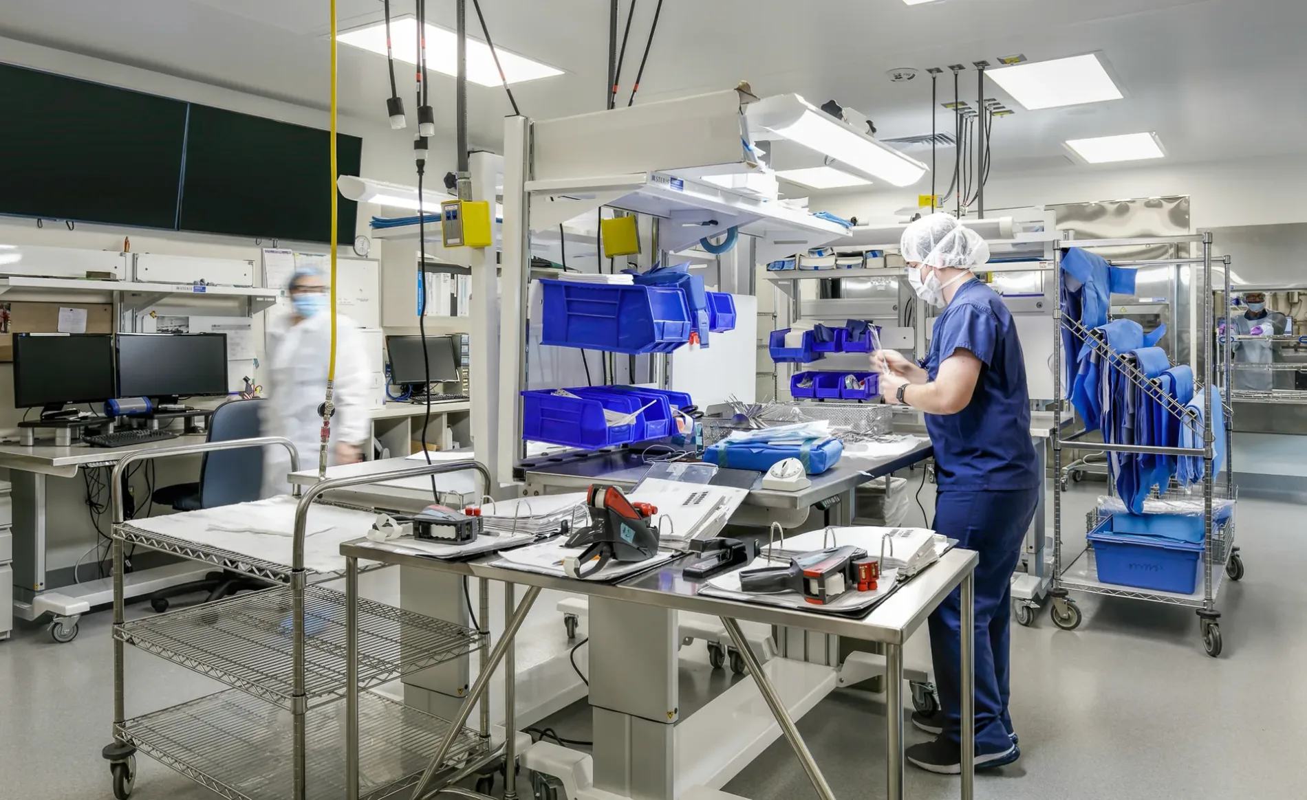 Man at Olathe Surgery processing room