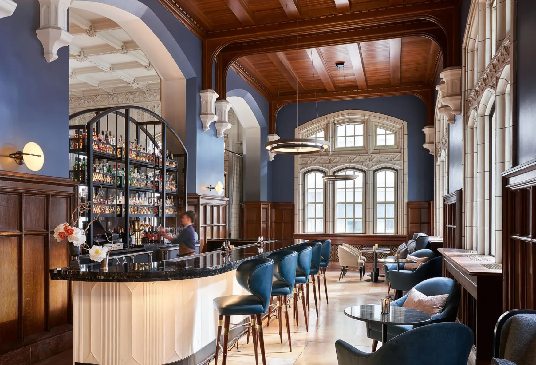 The bar area in Hotel Kansas City, built by McCownGordon.