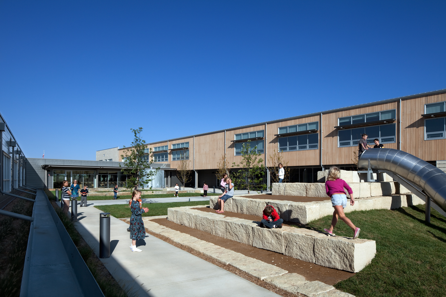 The Courtyard at Greensburg School