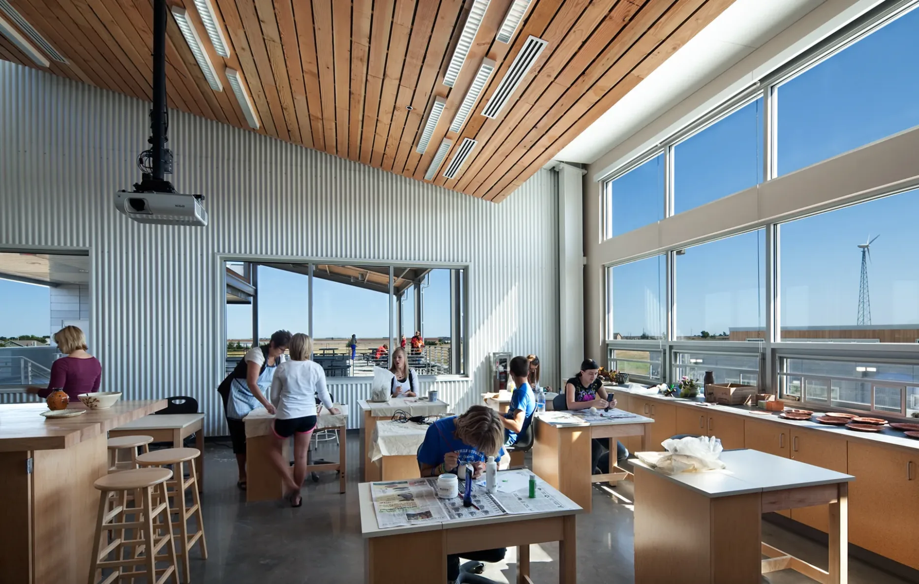 A lab at Kiowa County K-12 School, built by McCownGordon