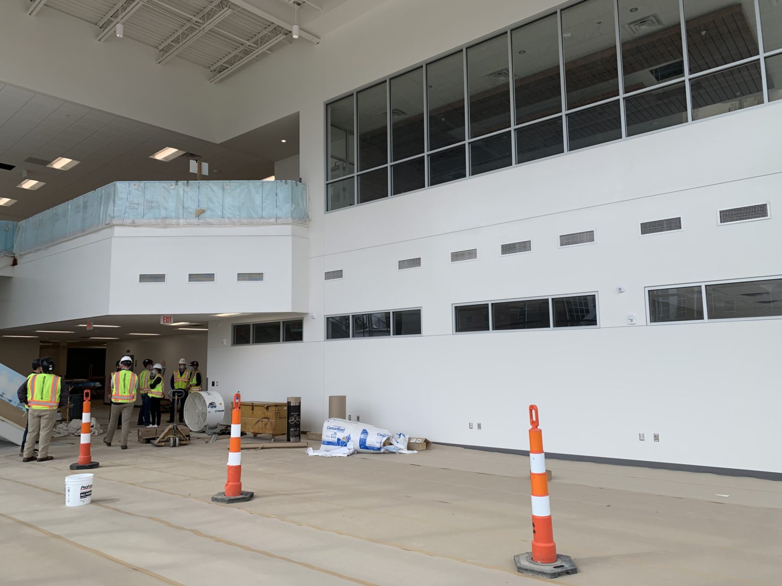 Construction taking place by McCownGordon inside the Raven Precision Agriculture Center.