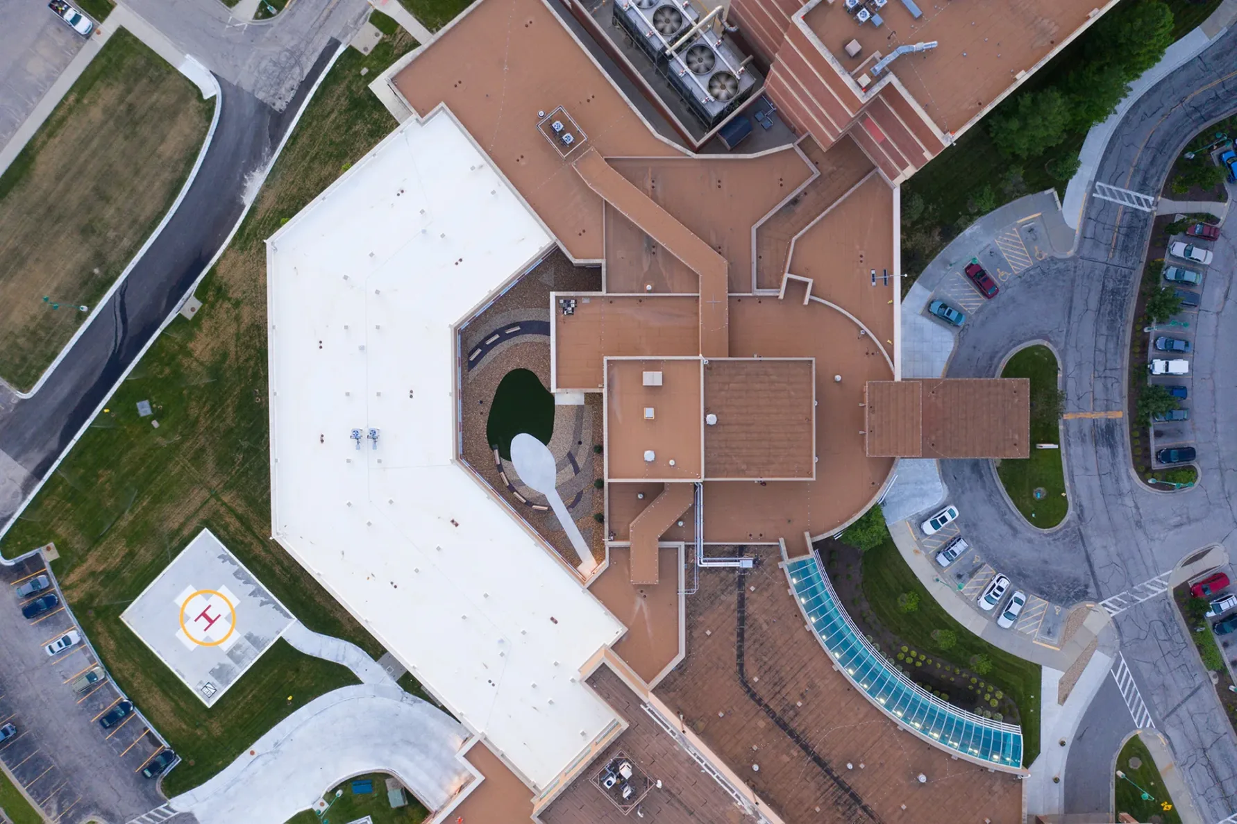 Flyover view of saint luke's east flex capacity