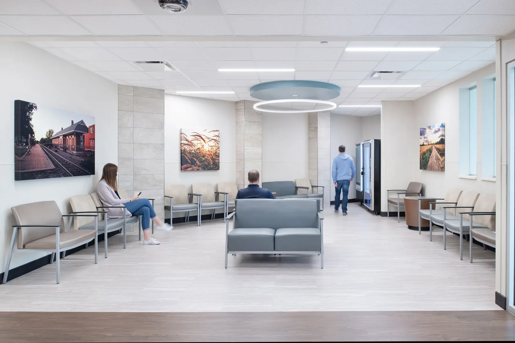 Waiting room at Saint Luke's East Flex Capacity built by McCownGordon Construction