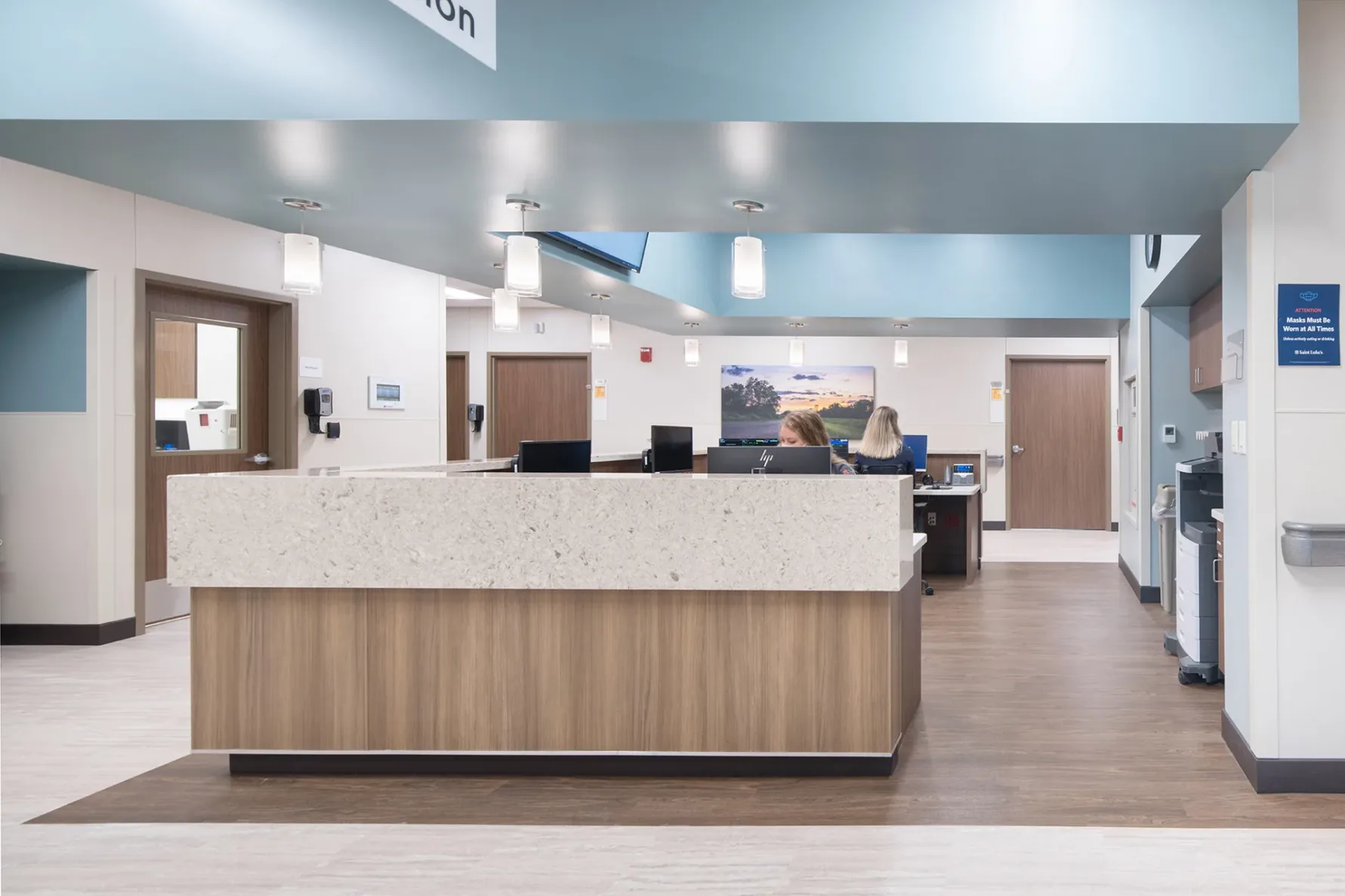 Nurses station at Saint Luke's East Flex Capacity
