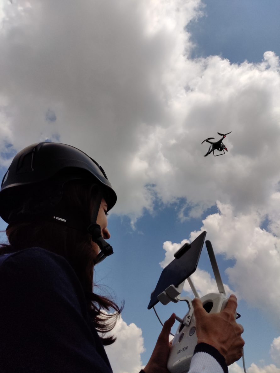 McCownGordon Construction associate using drone technology and drones on a jobsite