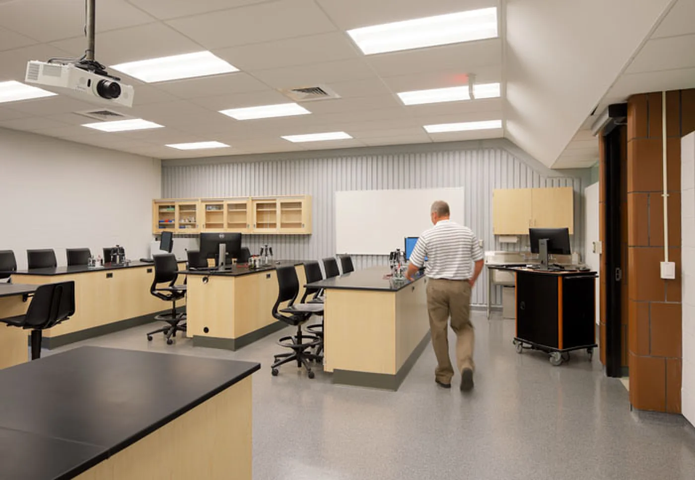 Teacher at Morris Hall, University of Central Missouri in a class room