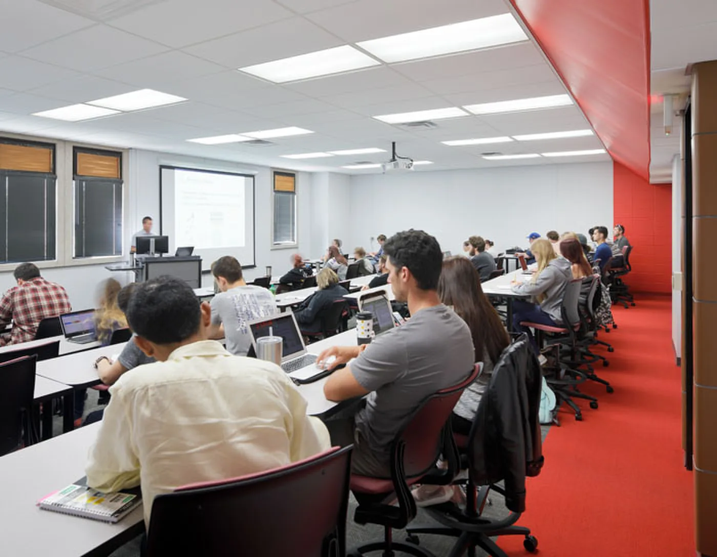 Students in a class at Morris Hall, University of Central Missouri
