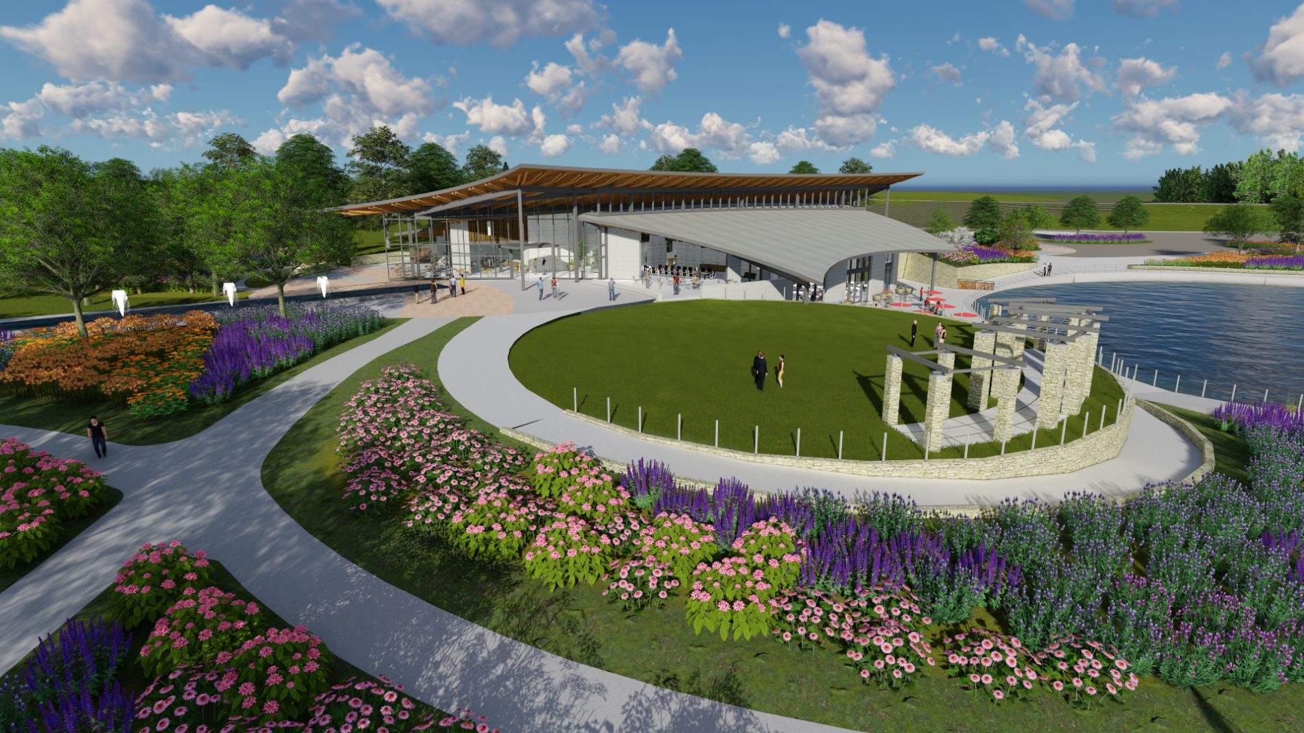 Rendering of Overland Park Arboretum, a McCownGordon Construction project