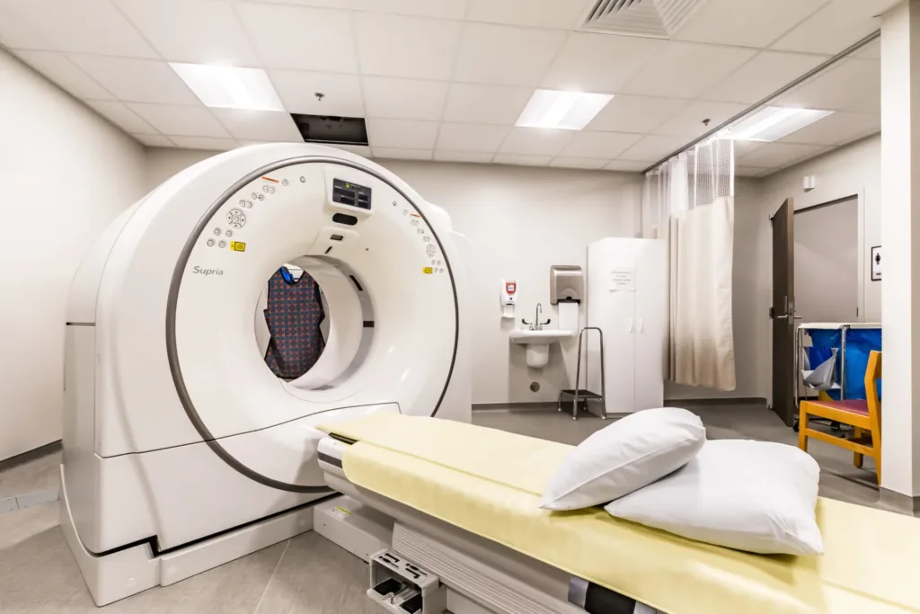 mri machine in a medical room after healthcare construction in Wichita