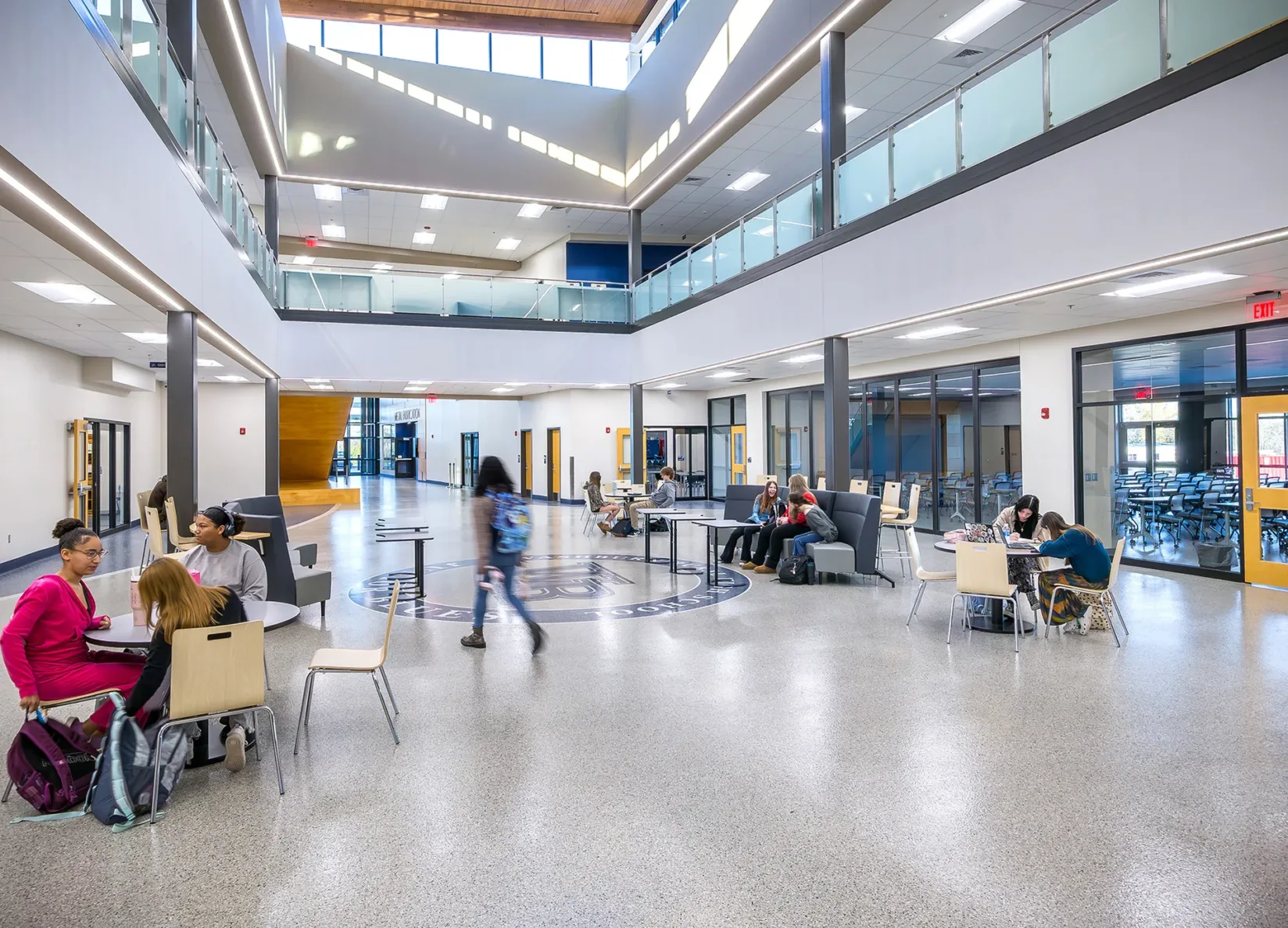 Open commons area in Auburn Washburn High School