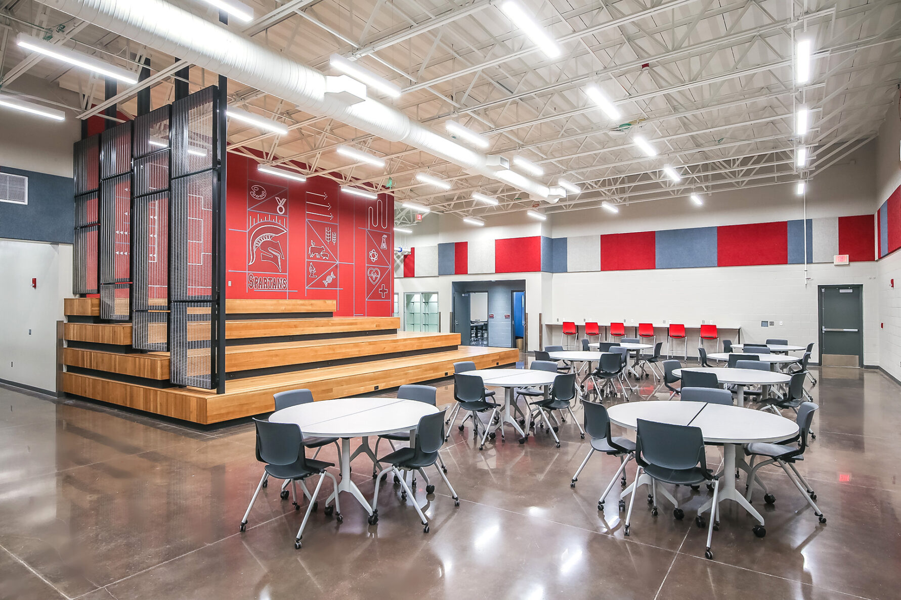 A commons area at Emporia High School, a McCownGordon project.