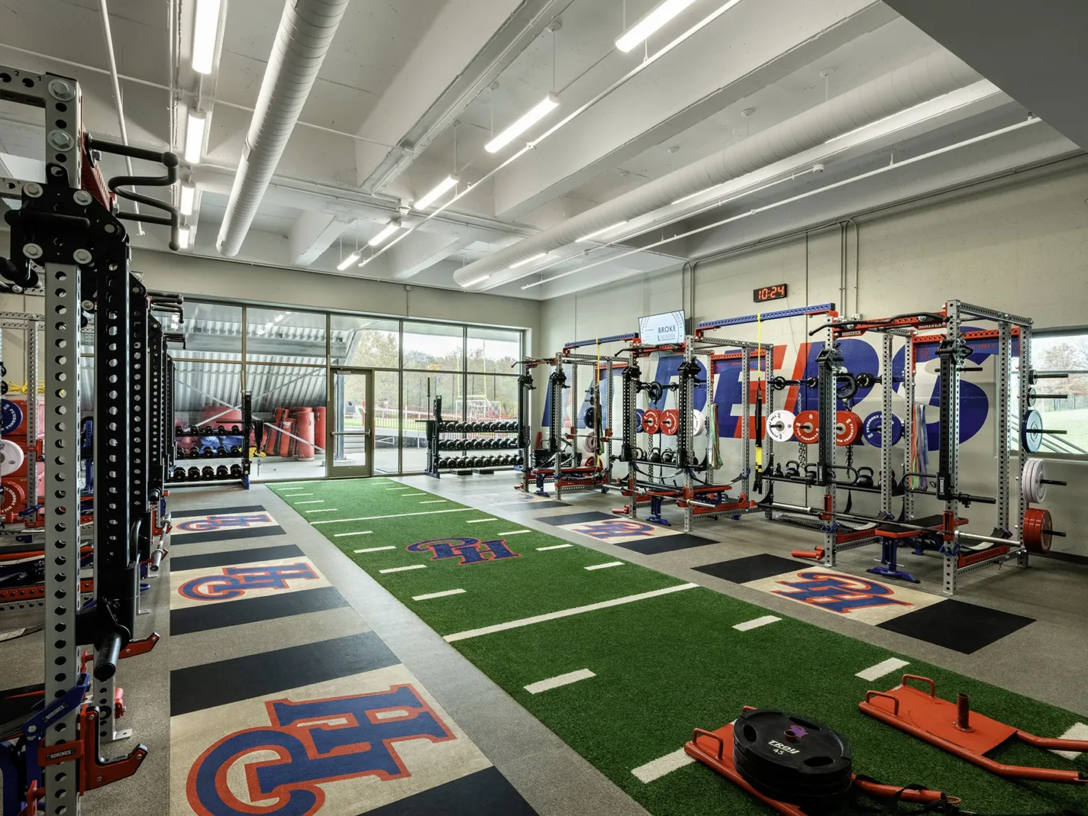 The weightlifting area for students at Pembroke Hill School