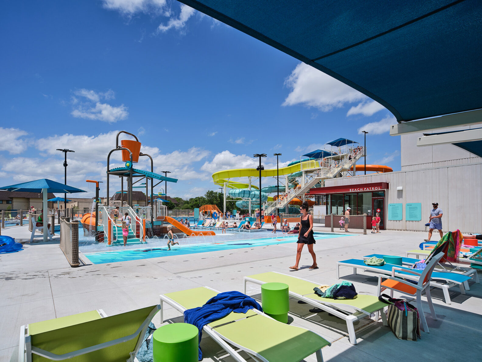 People using the pool at City of Blue Springs Blue Surf Bay Waterpark