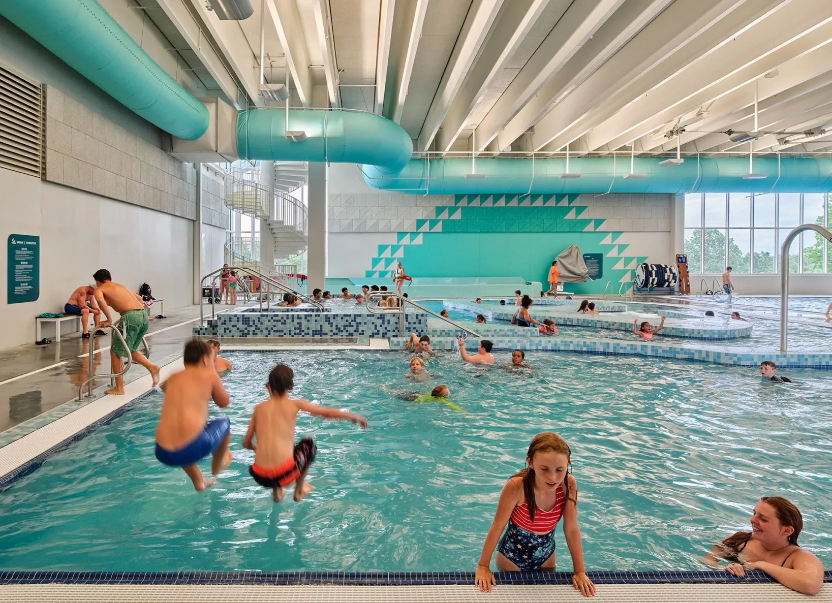 Indoor pool at City of Blue Springs Blue Surf Bay Waterpark