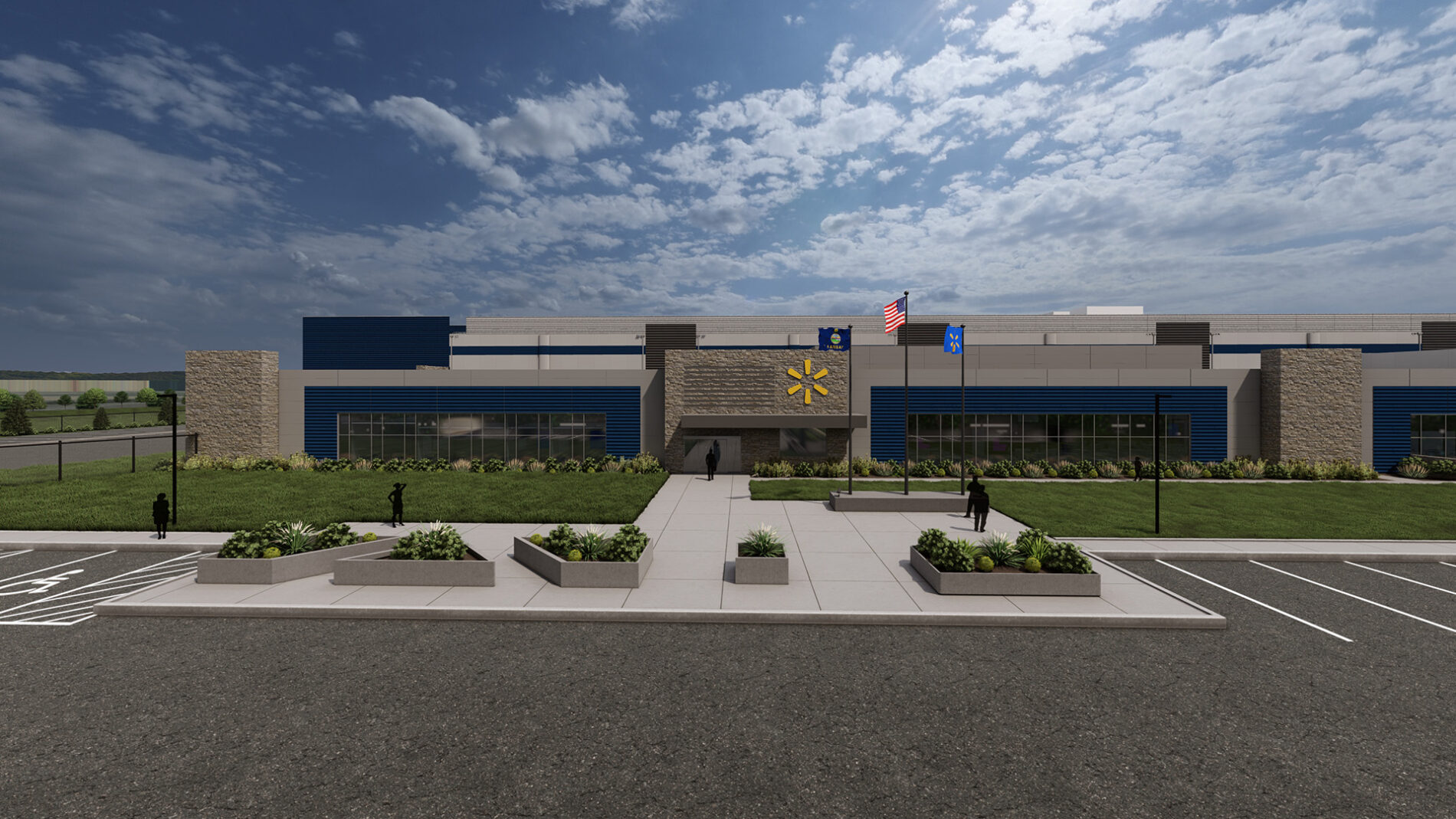 A rendering of a 330,000 square foot beef processing facility being designed and built by McCownGordon