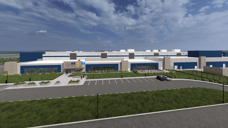 A rendering of a 330,000 square foot beef processing facility being designed and built by McCownGordon