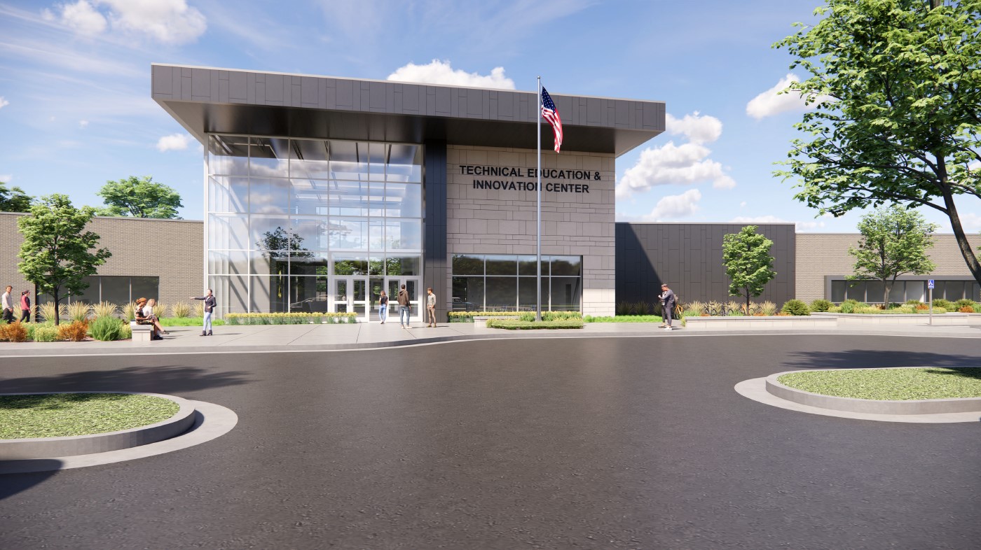 Rendering of the CCCC Technical Education and Innovation Center.