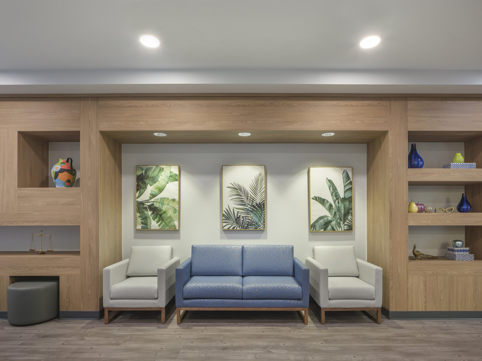 Lobby area to PACE KC Swope Health Adult Wellness Center, built by McCownGordon Construction