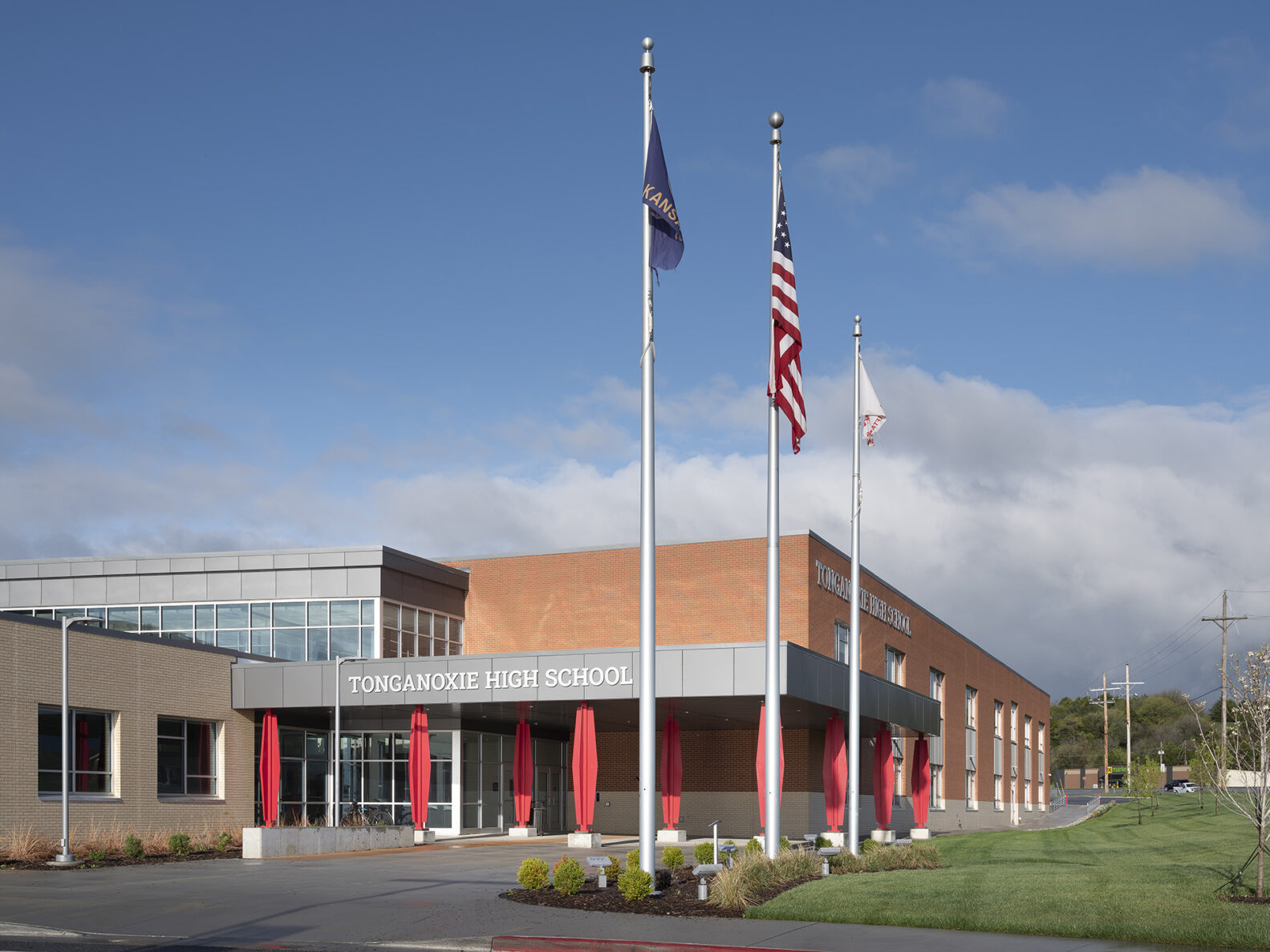Exterior shot of Tonganoxie High School, a McCownGordon Construction project