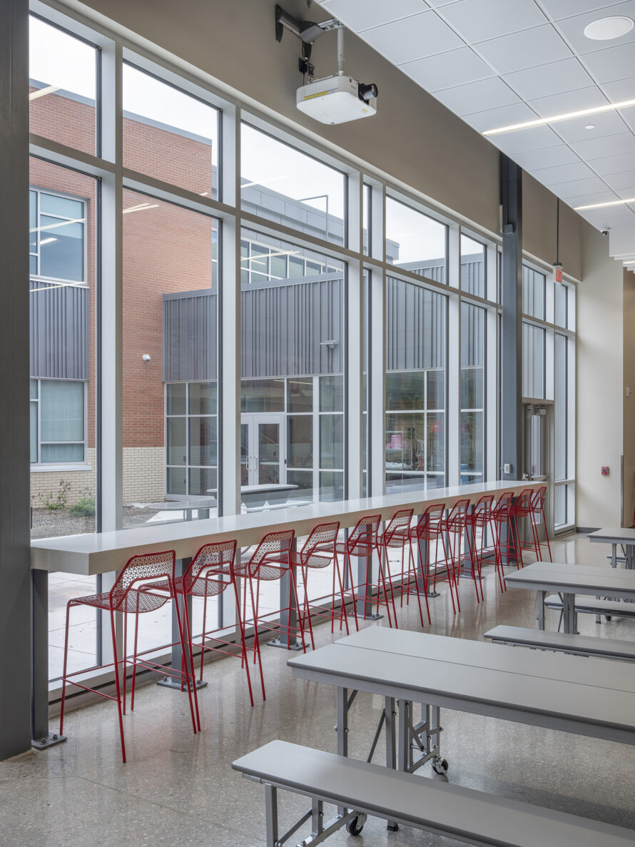 The lunch room at Tonganoxie High School, renovated by McCownGordon Construction