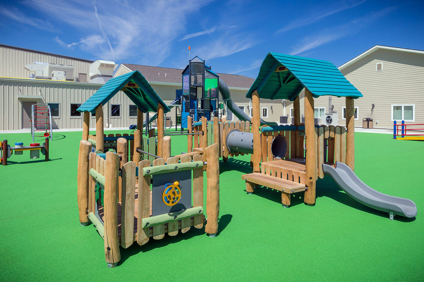 Outdoor playground area at Logan Intergenerational Family Education Center.