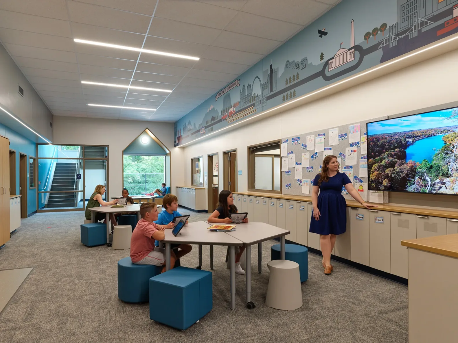 Students learning at Nashua Elementary school in North Kansas City School District
