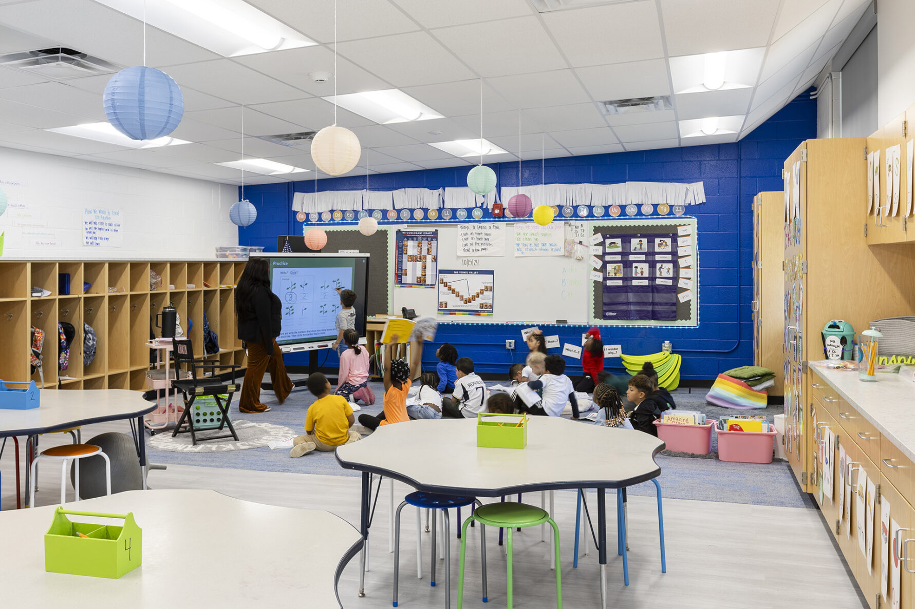 Students learning in a classroom at Burke Elementary Schools