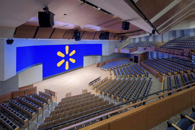 Large auditorium at Walmart's Sam Walton Hall in Arkansas built by McCownGordon