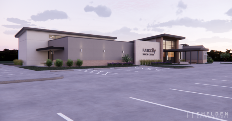 Exterior rendering of the Park City Senior Center being built by McCownGordon