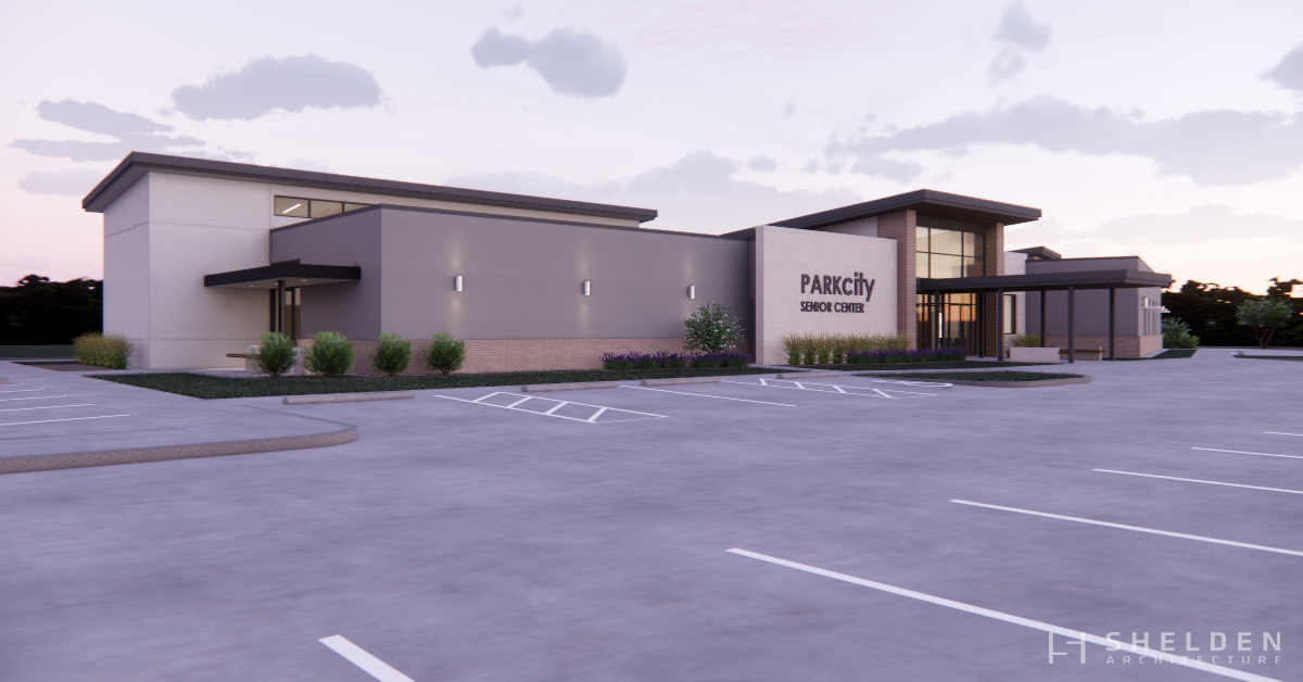 Exterior rendering of the Park City Senior Center being built by McCownGordon