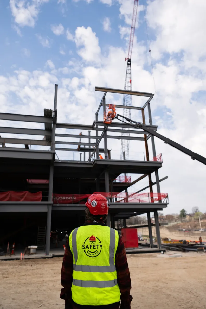 McCownGordon associate looking at jobsite.