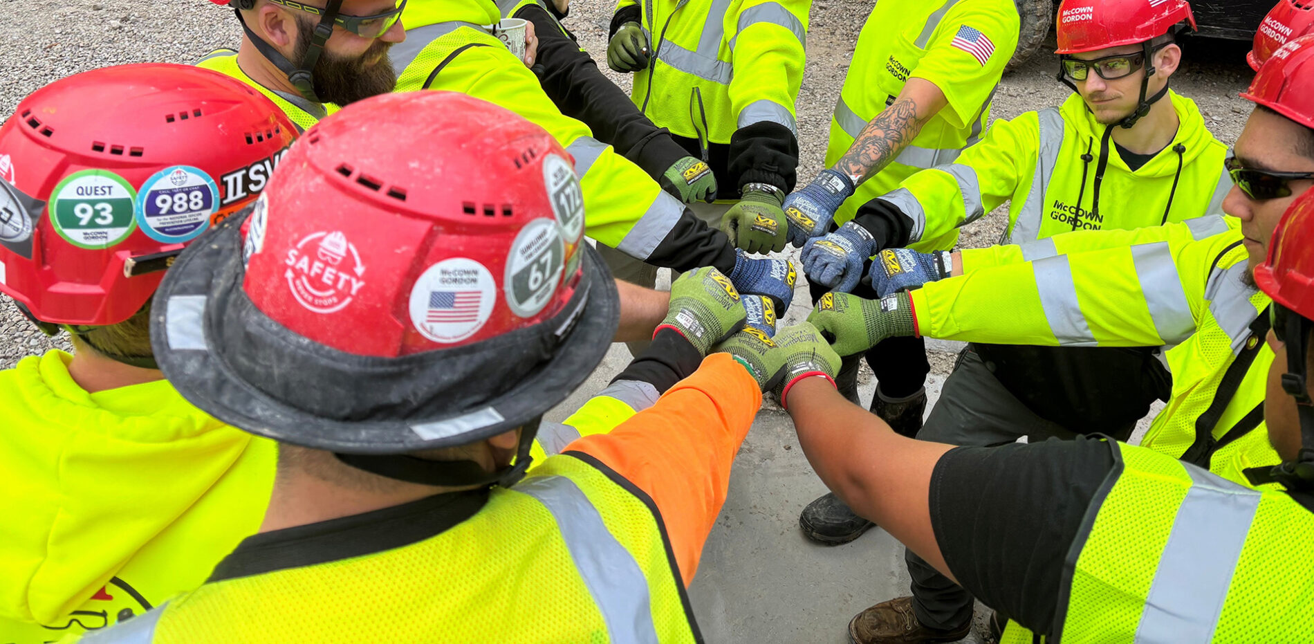 McCownGordon associates collaborating on jobsite.