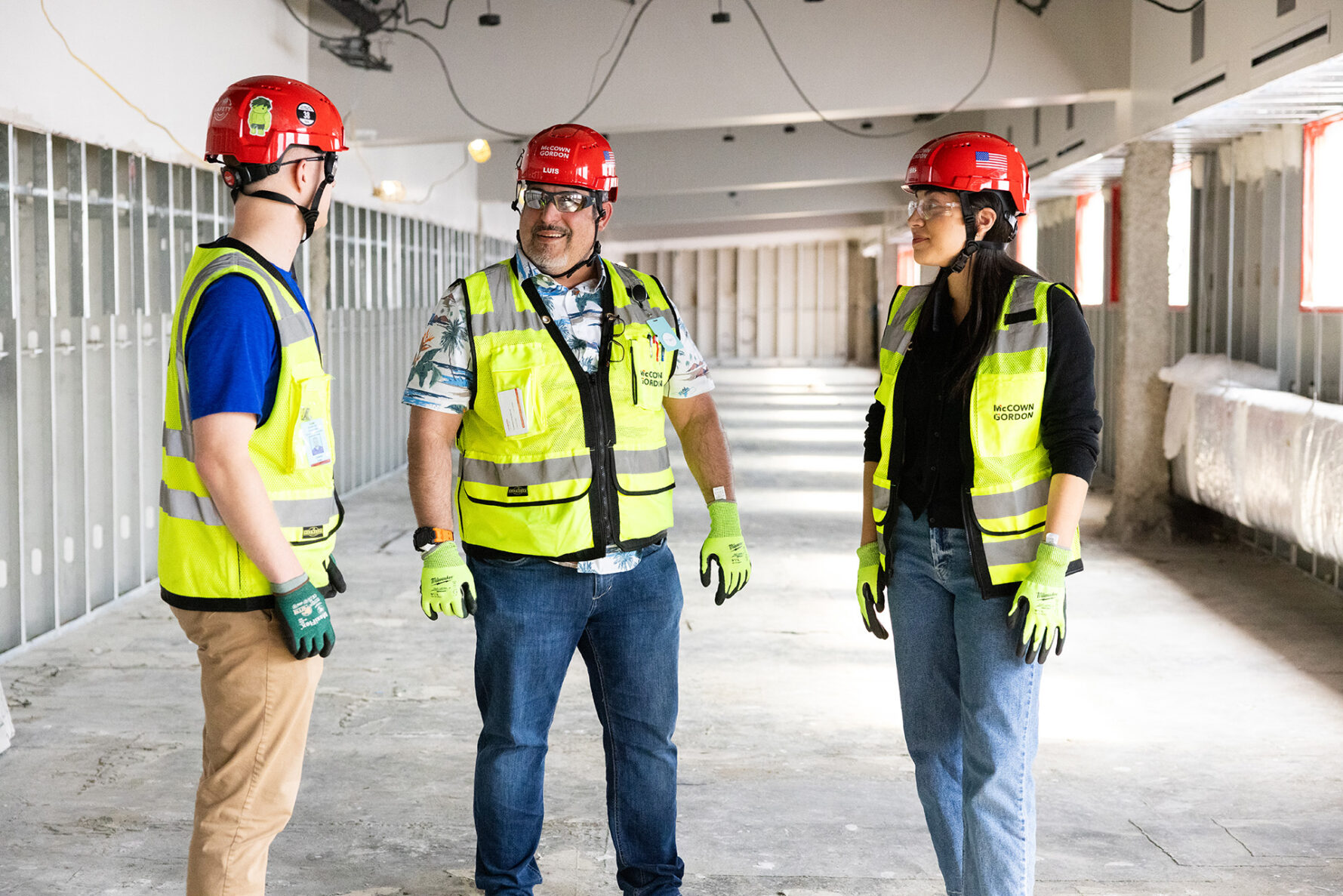 McCownGordon associates collaborating on jobsite.
