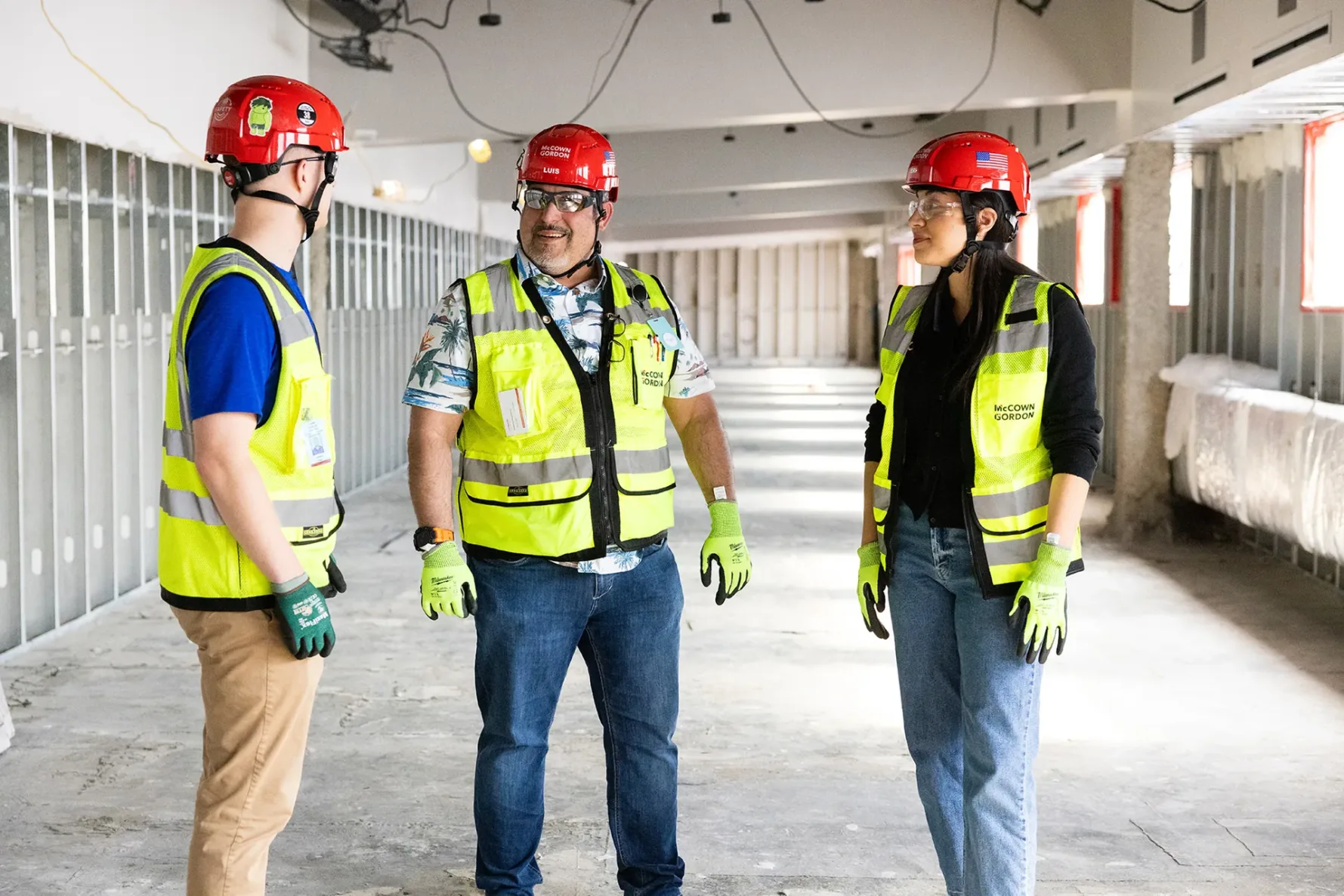 McCownGordon associates collaborating on jobsite.