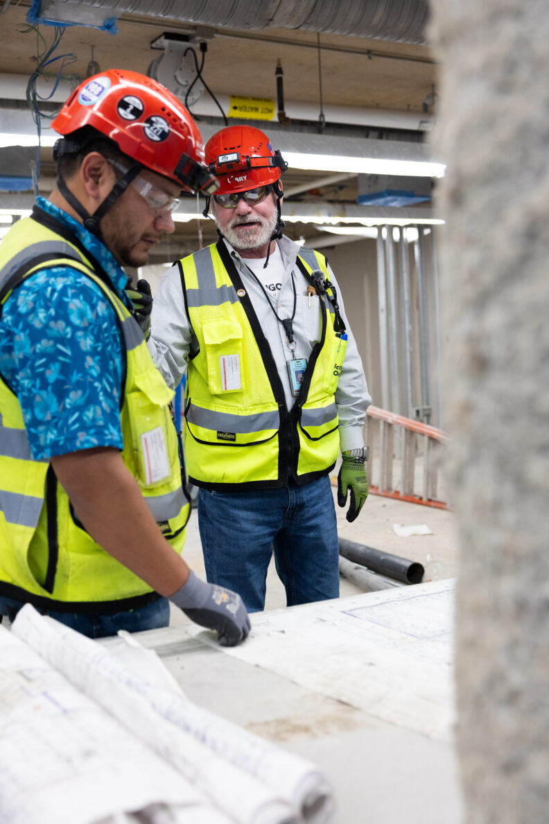 McCownGordon associates collaborating on jobsite.